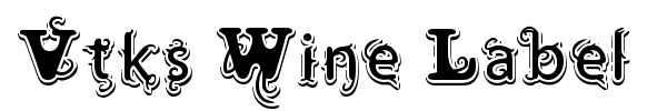 Vtks Wine Label font preview